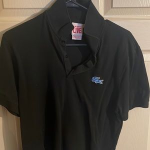 Lacoste Mens Black Polo Size 5 unique